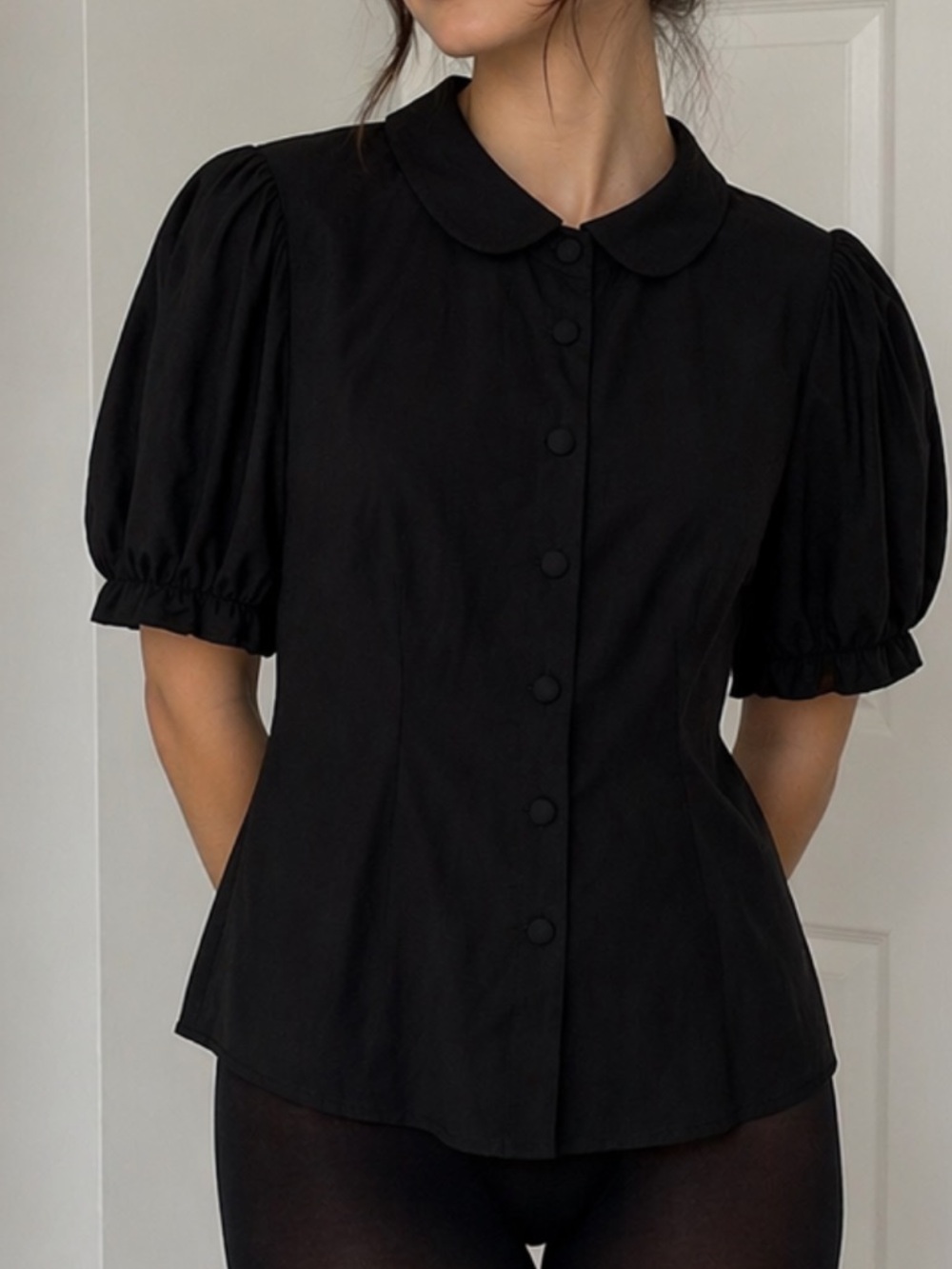 Reformation Black Blouse Size 10